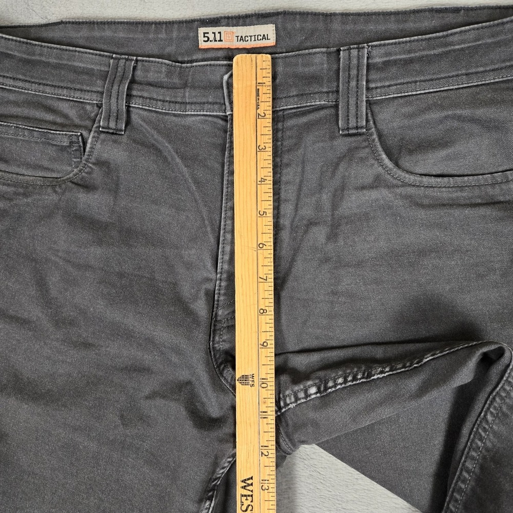 5.11 Tactical Jeans Mens 38x32 Defender-Flex Slim Denim Pants Gray 74464 - Picture 8 of 11